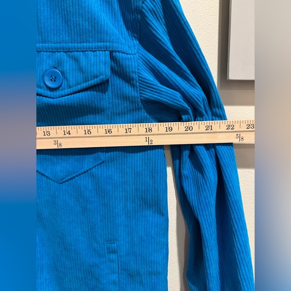 NWT Avec les filles tamra corduroy shirt jacket shacket small blue - Picture 9 of 10